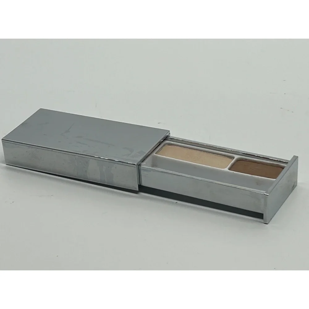 Vintage Clinique Pair of Shades 36 Ivory Bisque / Bronze Satin Eye Shadow Duo